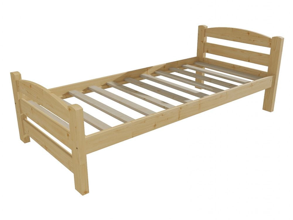 eoshop Detská posteľ DP 008 (Rozmer: 80 x 160 cm, Farba dreva: bezfarebný lak)